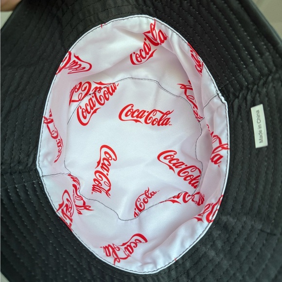 Unisex Coca Cola Red and Black Logo Bucket Hat Cap - Picture 2 of 2